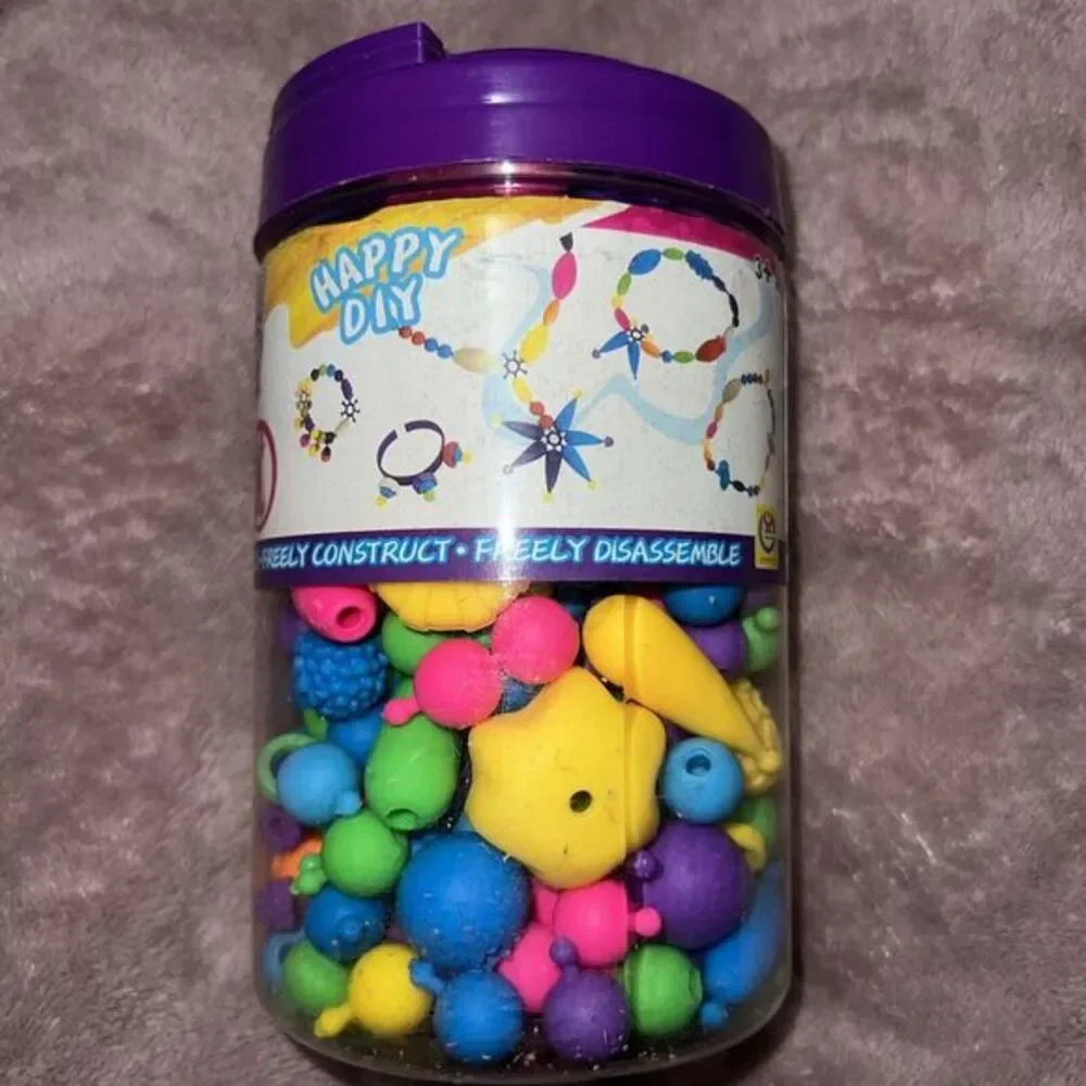 Multi-Color Interlocking Beads Assorted Sizes & Colors Create Assemble Kids‎